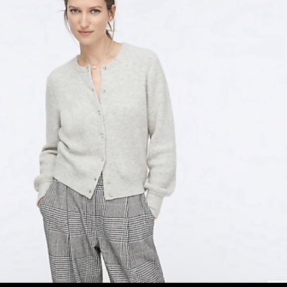 Jcrew Ribbed Cardigan with Jeweled Buttons - Picture 4 of 11